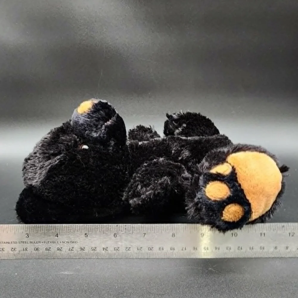 Dan Dee Black Plush Bear Shaggy Forest Animal Woodland Nursery Cabin Decor Toy